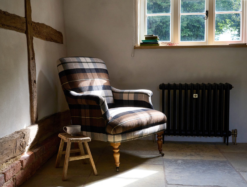 Snape Chair in Ralph Lauren Coach Road Tartan Otter